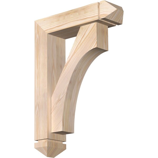 Ekena Millwork Westlake Arts and Crafts Smooth Bracket w/ Offset Brace, Douglas Fir, 5 1/2"W x 20"D x 28"H BKT0604X20X28WTL03SDF - main